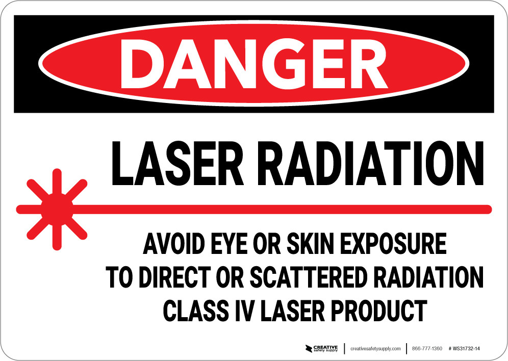Danger Laser Radiation Avoid Eye or Skin Exposure To Direct Laser