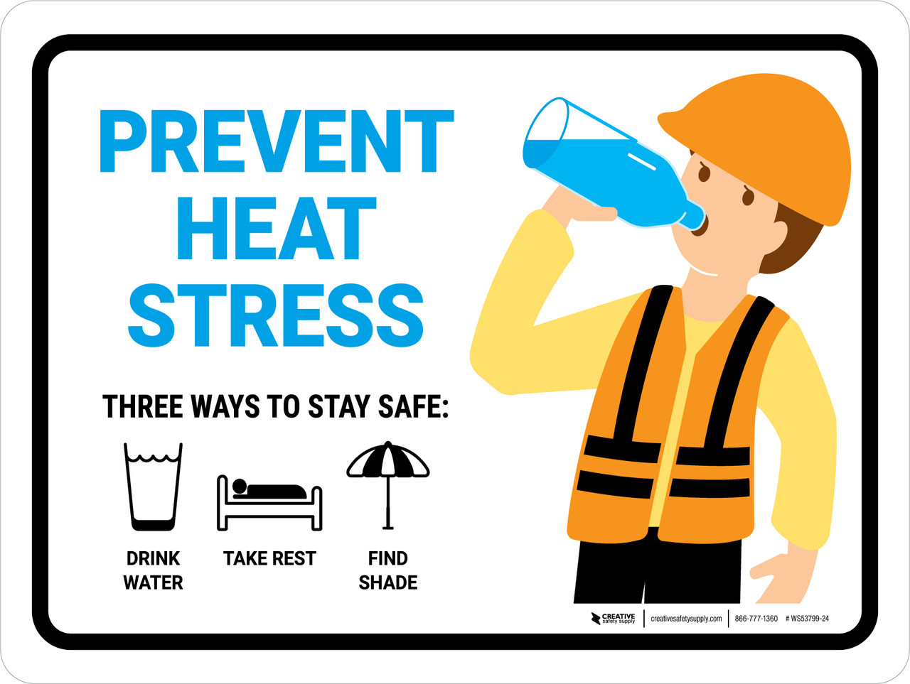 Prevent Heat Stress Three Ways Landscape Wall Sign