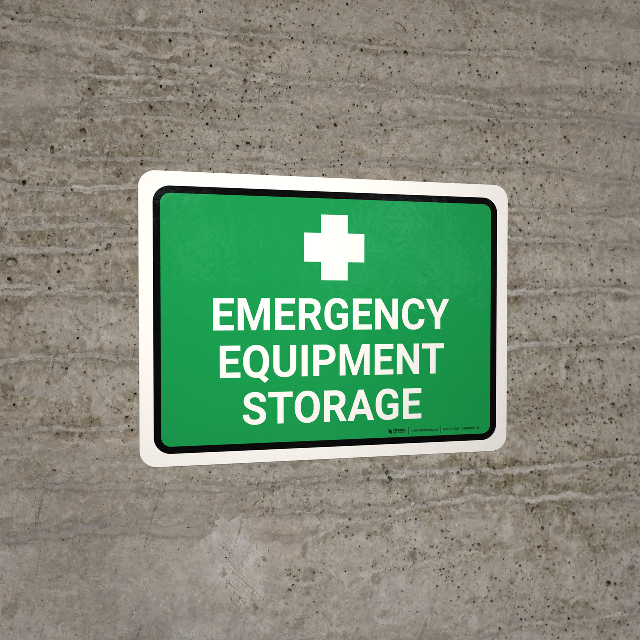 Emergency Equipment Storage Landscape Wall Sign