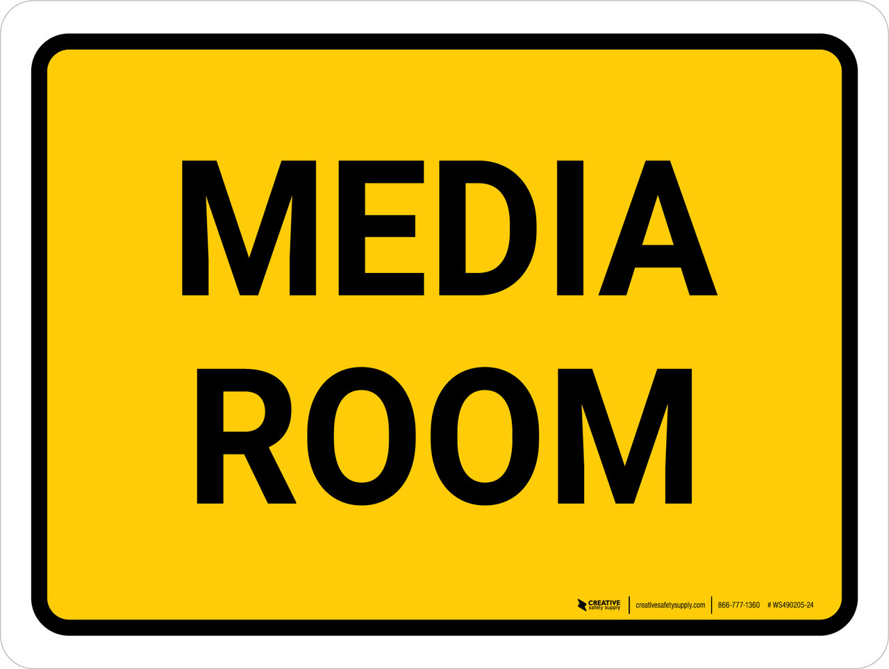 Media Room Landscape Wall Sign