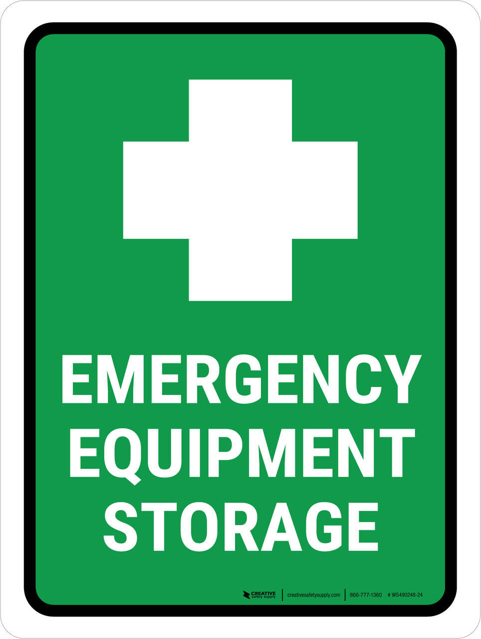 Emergency Equipment Storage Portrait Wall Sign