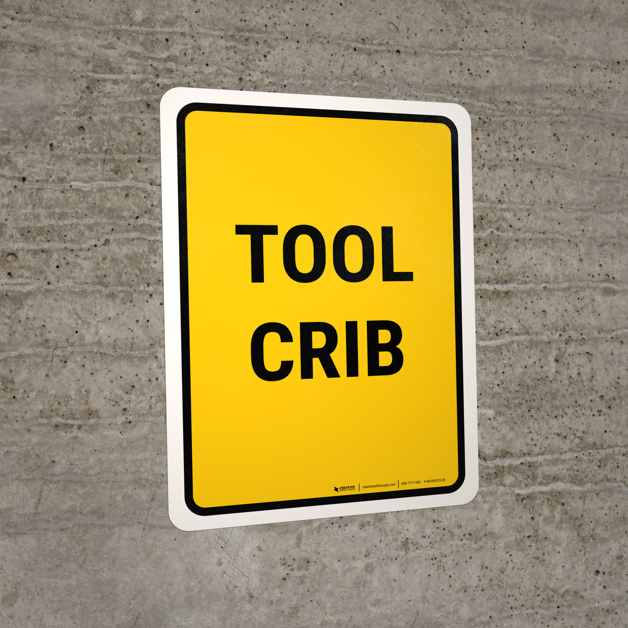 Tool Crib Portrait Wall Sign