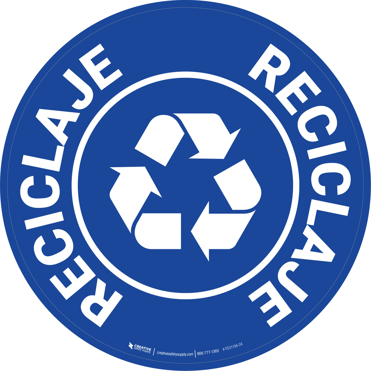 Señal de Reciclaje Circular - Floor Sign