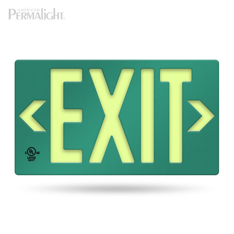 PERMALIGHT® LED Activated Photoluminescent Exit Sign | Creative