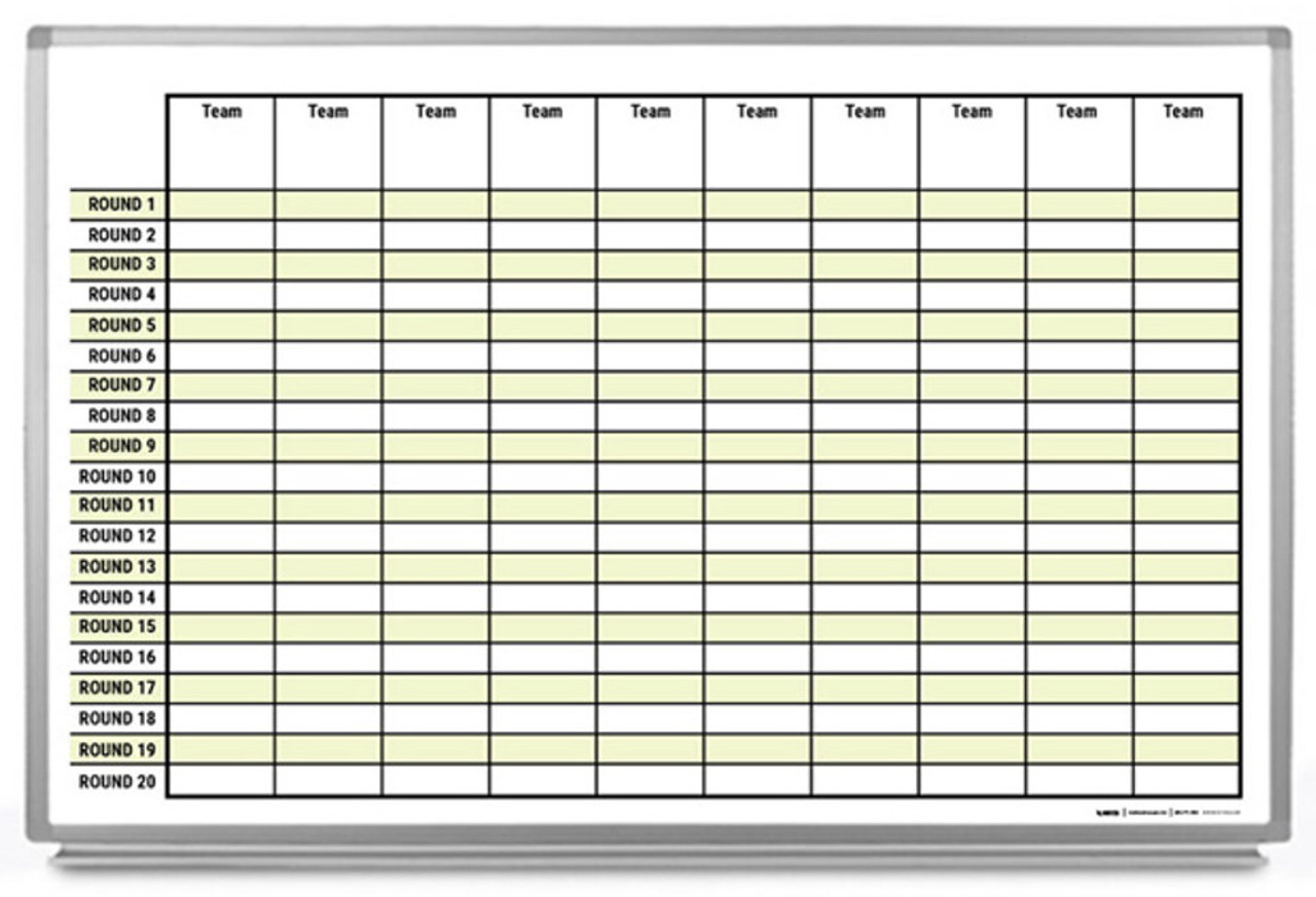 Fantasy Football Draft Board Whiteboard