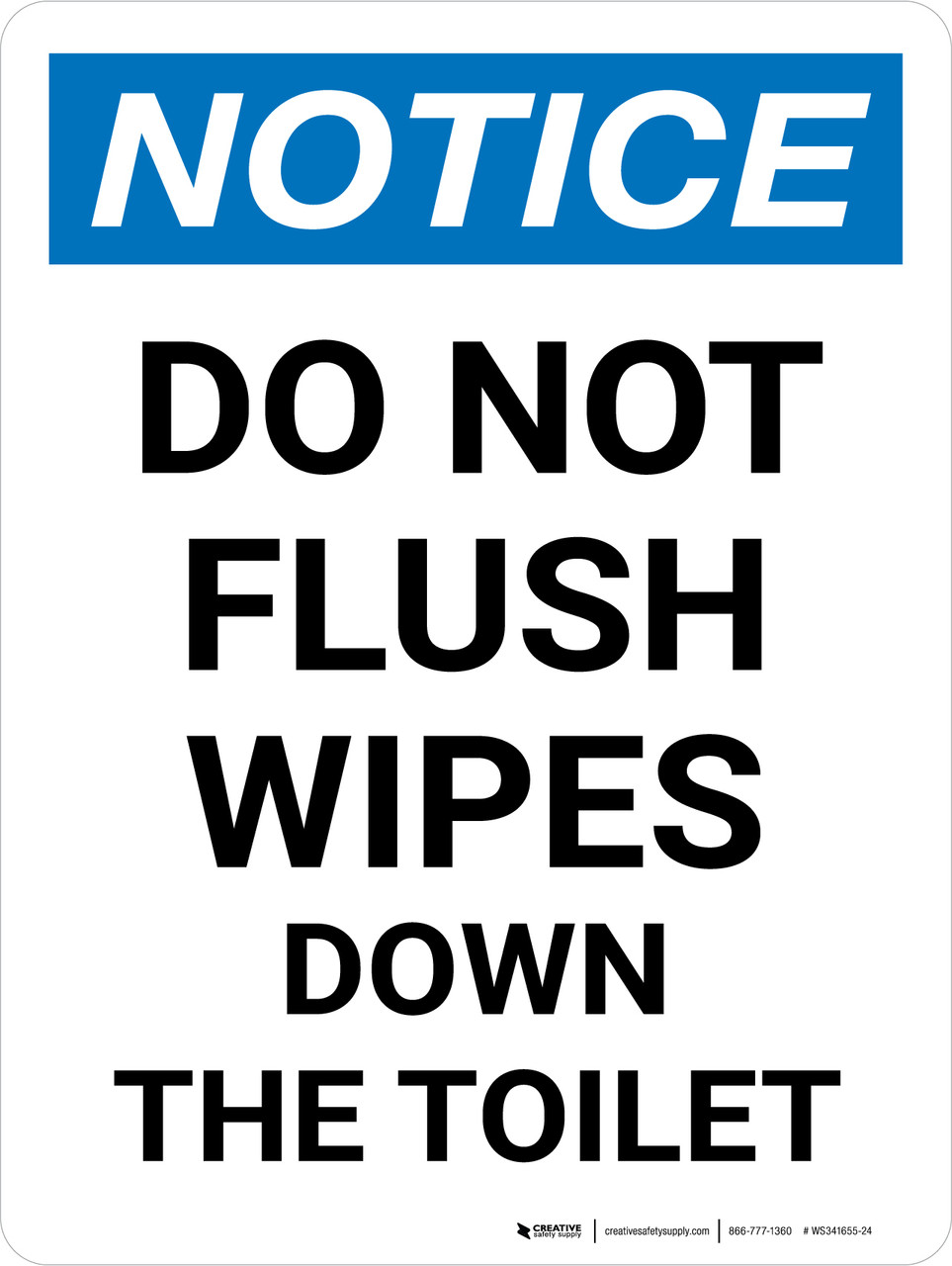 No Flush Down The Toilet at Robert - WS341655 11367.1643313474 