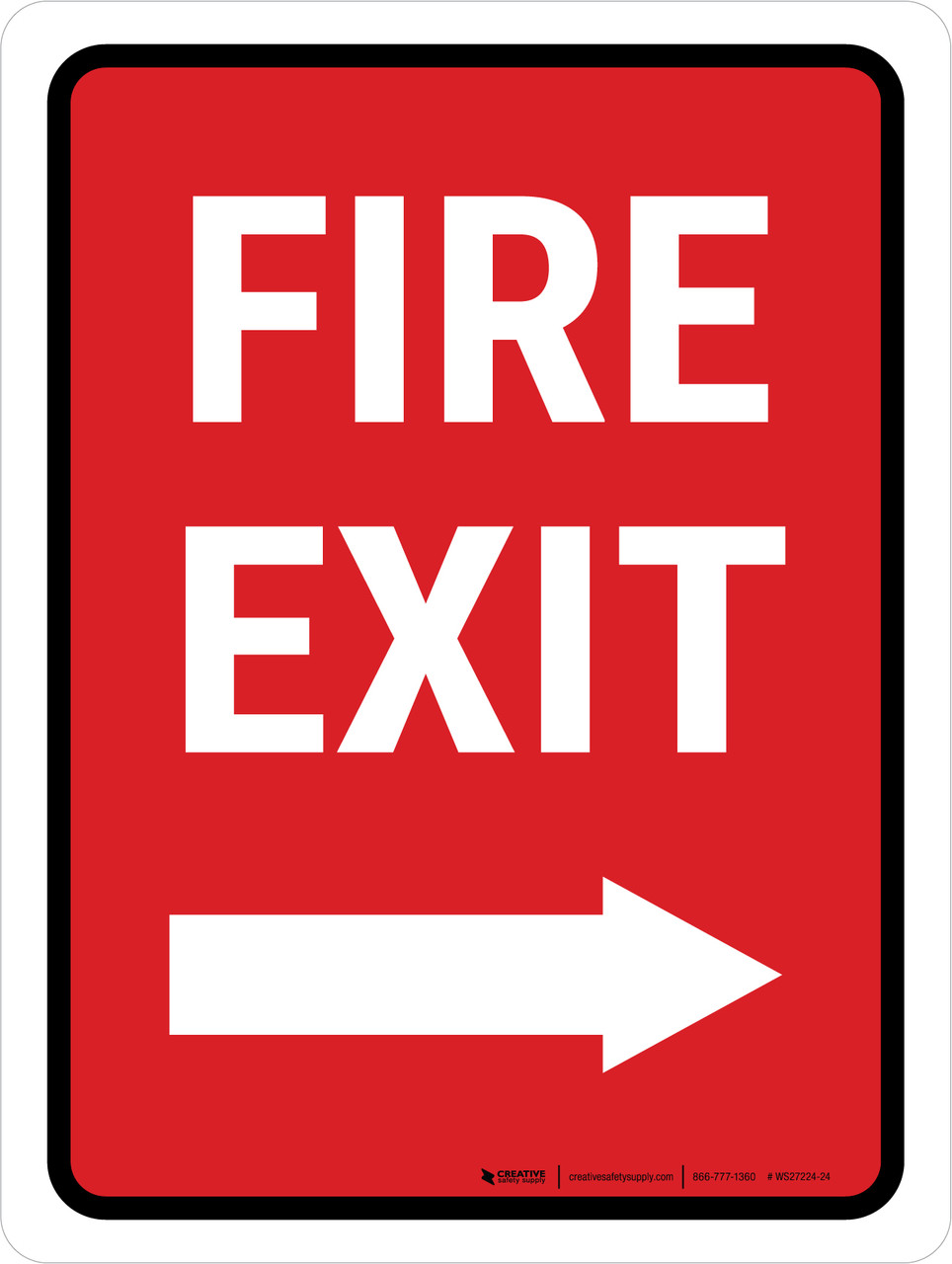 printable exit sign with arrow