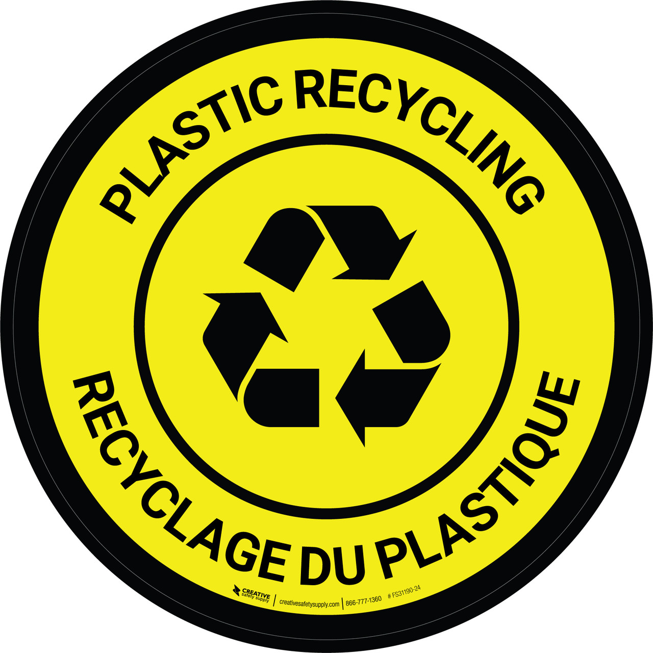 Recyclage Du Plastique Bilingue Étage Signe