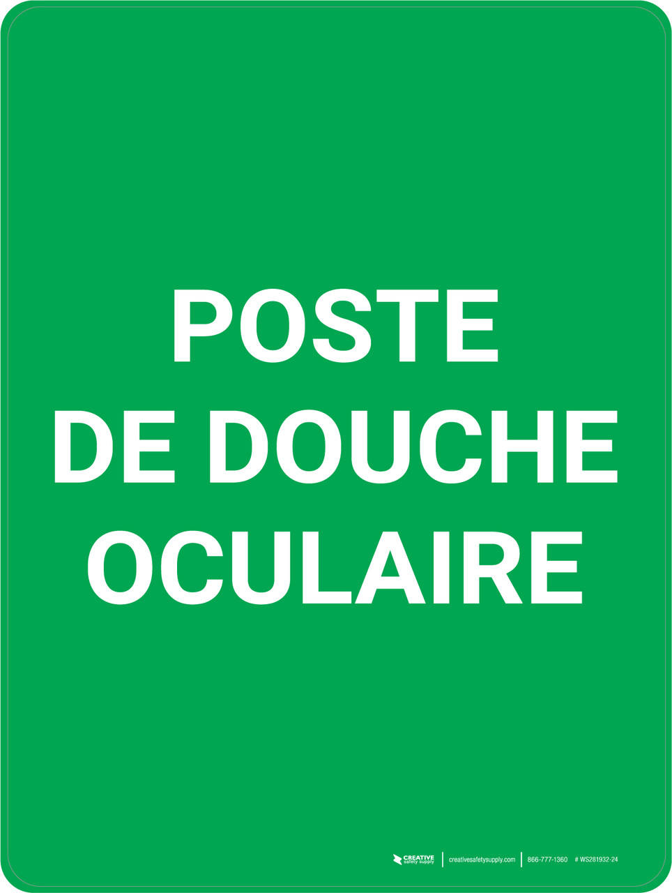 Poste De Douche Oculaire Aucune (Eyewash Station) Portrait French