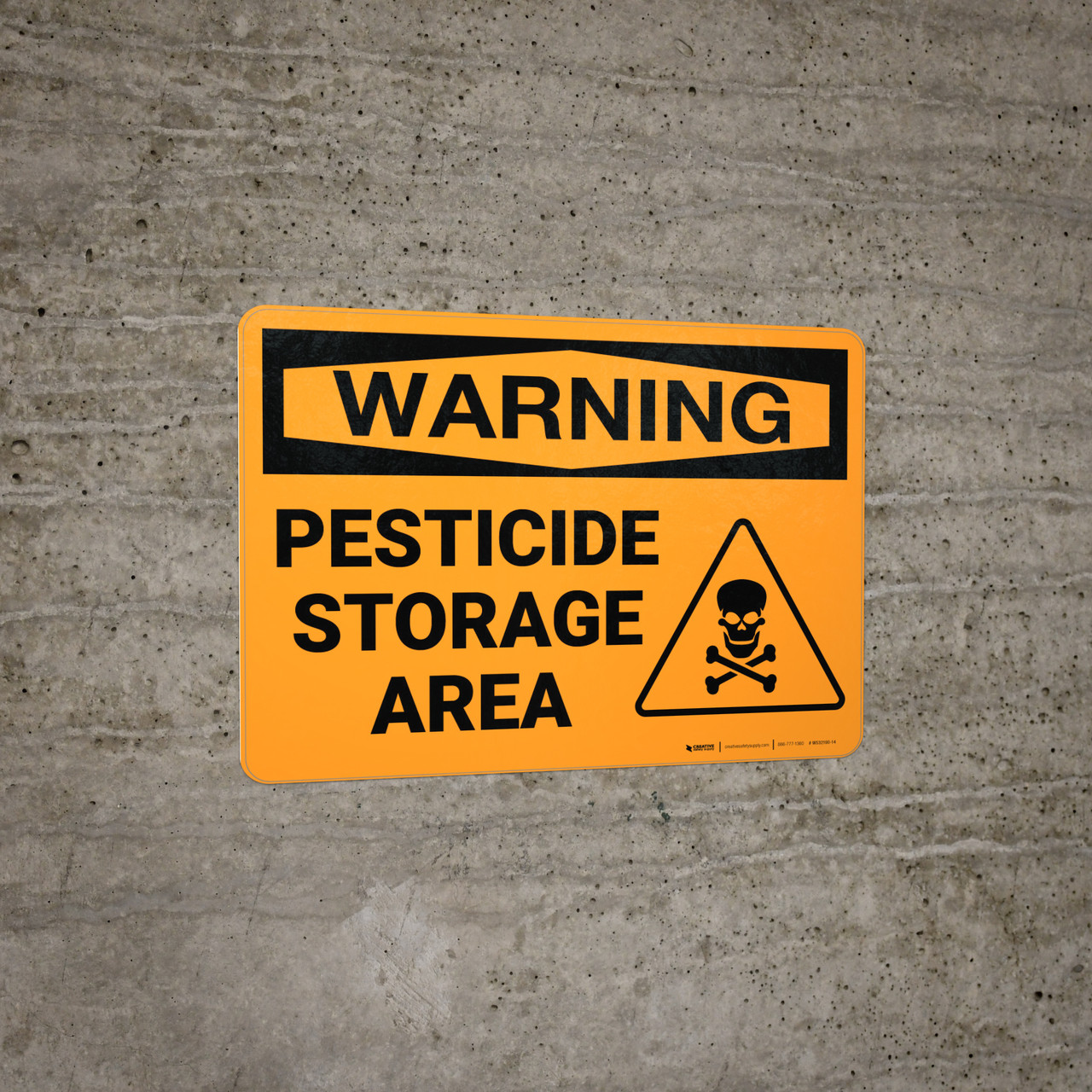 Warning Pesticide Storage Area Wall Sign