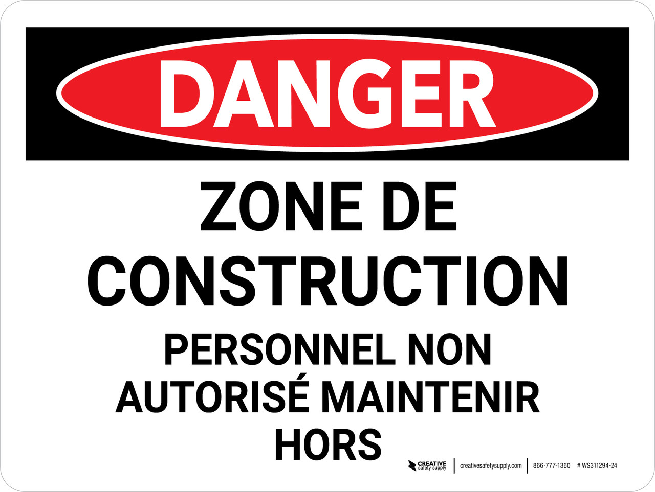 Tours de main, Pains spéciaux Danger: Zone De Construction Autorisé Personnel (Danger