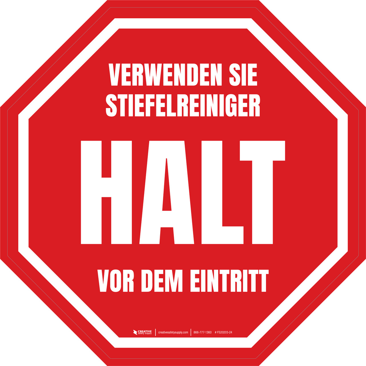 Halt Verwenden Sie Stiefelreiniger (Stop Use Boot Cleaner) German ...