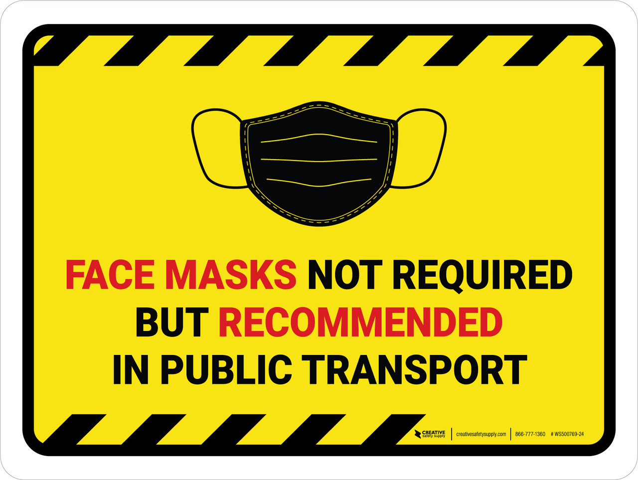 Hazard Face Mask Not Required But In Public Transport