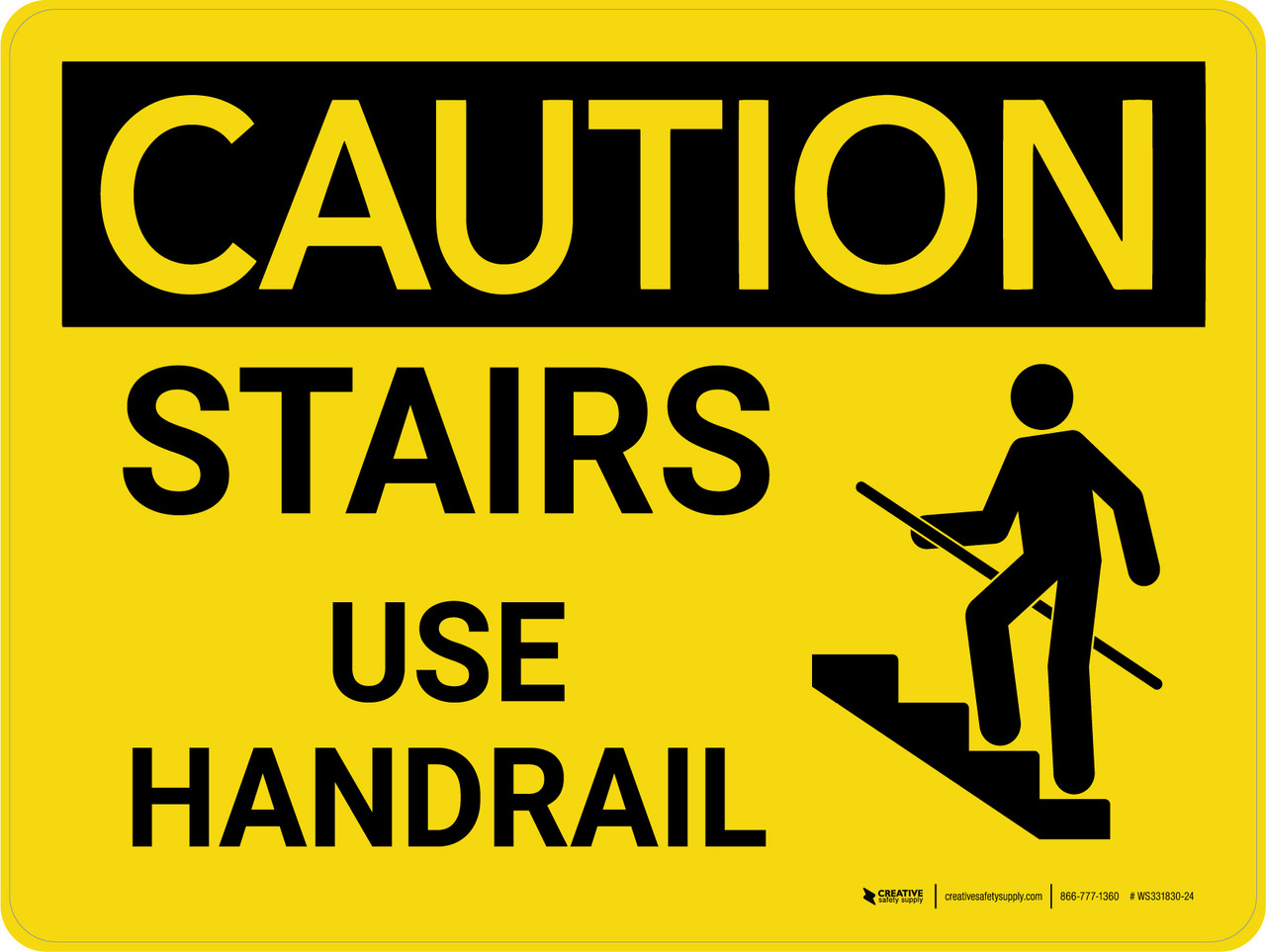 caution-stairs-use-handrail-landscape-wall-sign