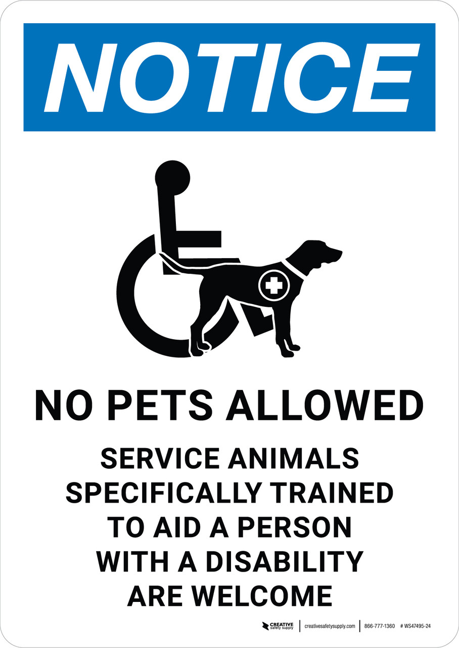 service animal sign