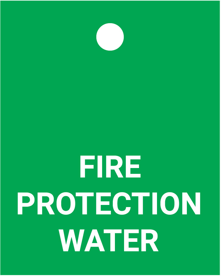 Fire Protection Water Valve Tag