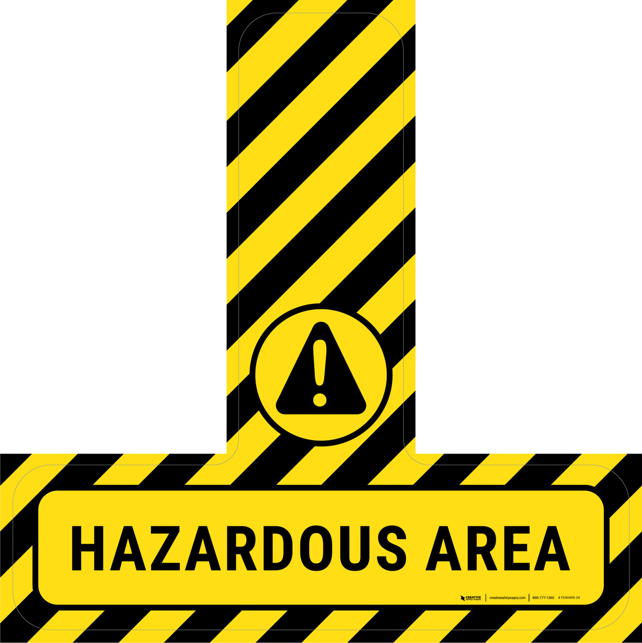 Hazardous Area - Floor Sign T's