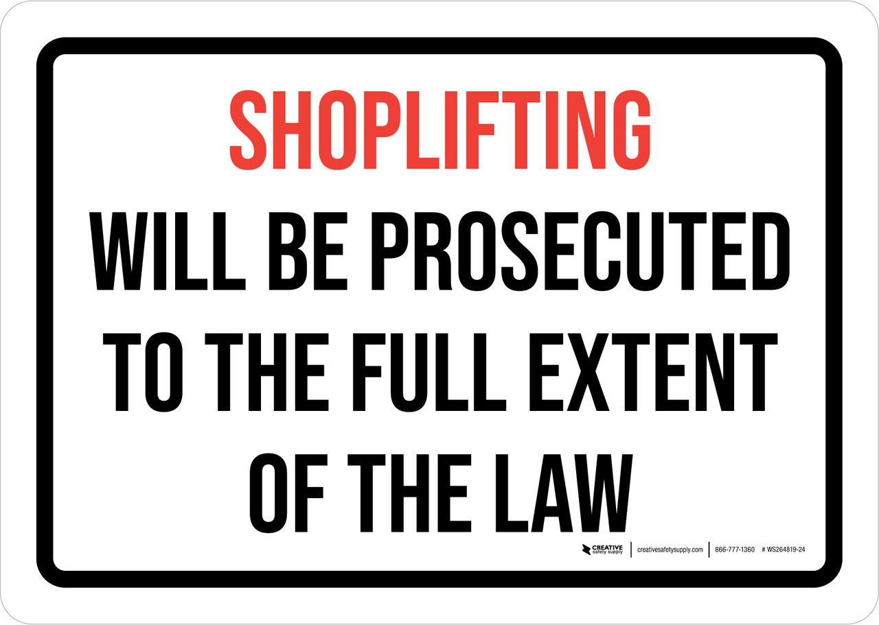 shoplifting signs