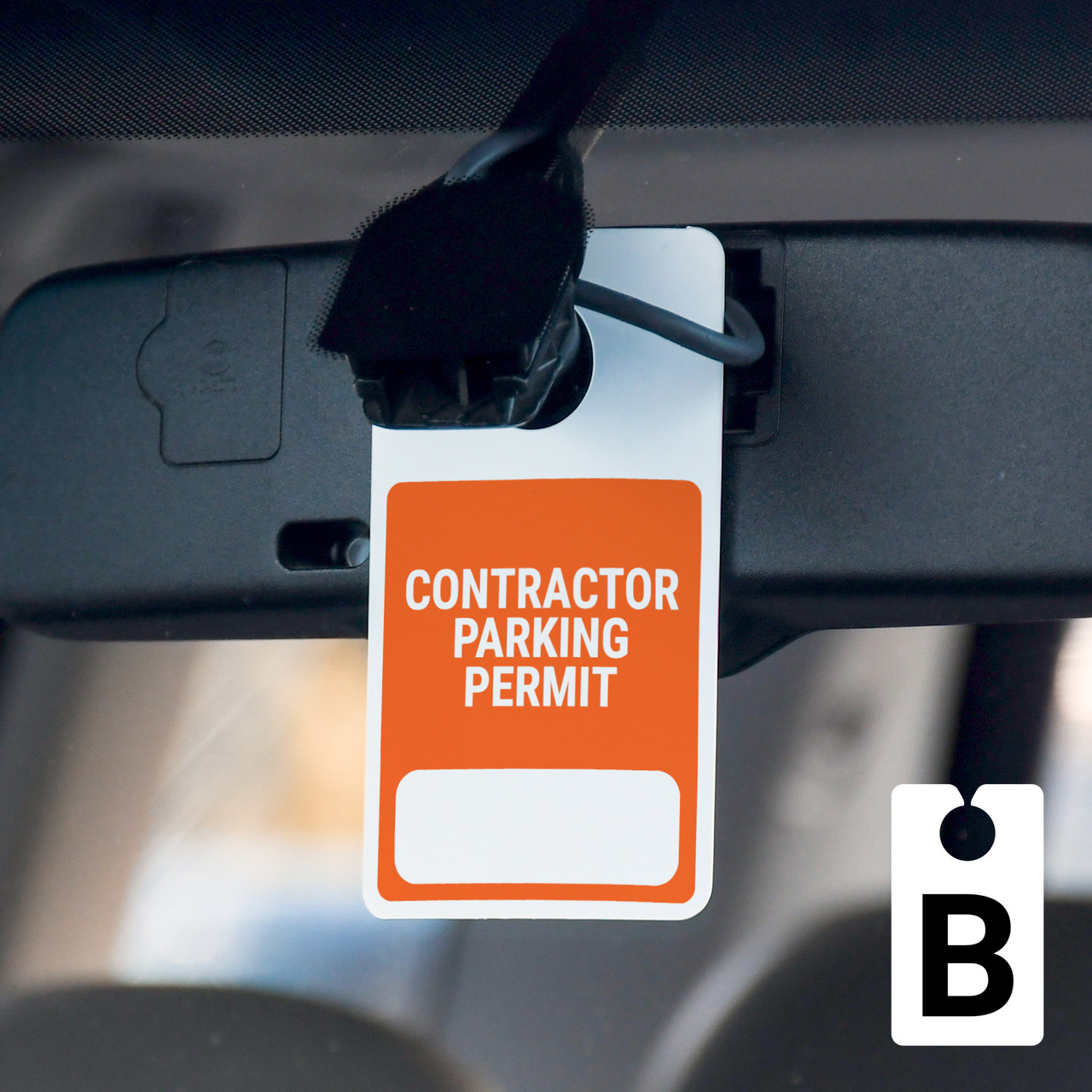 Contractor Parking Permit Write on Car Permit Parking Tag