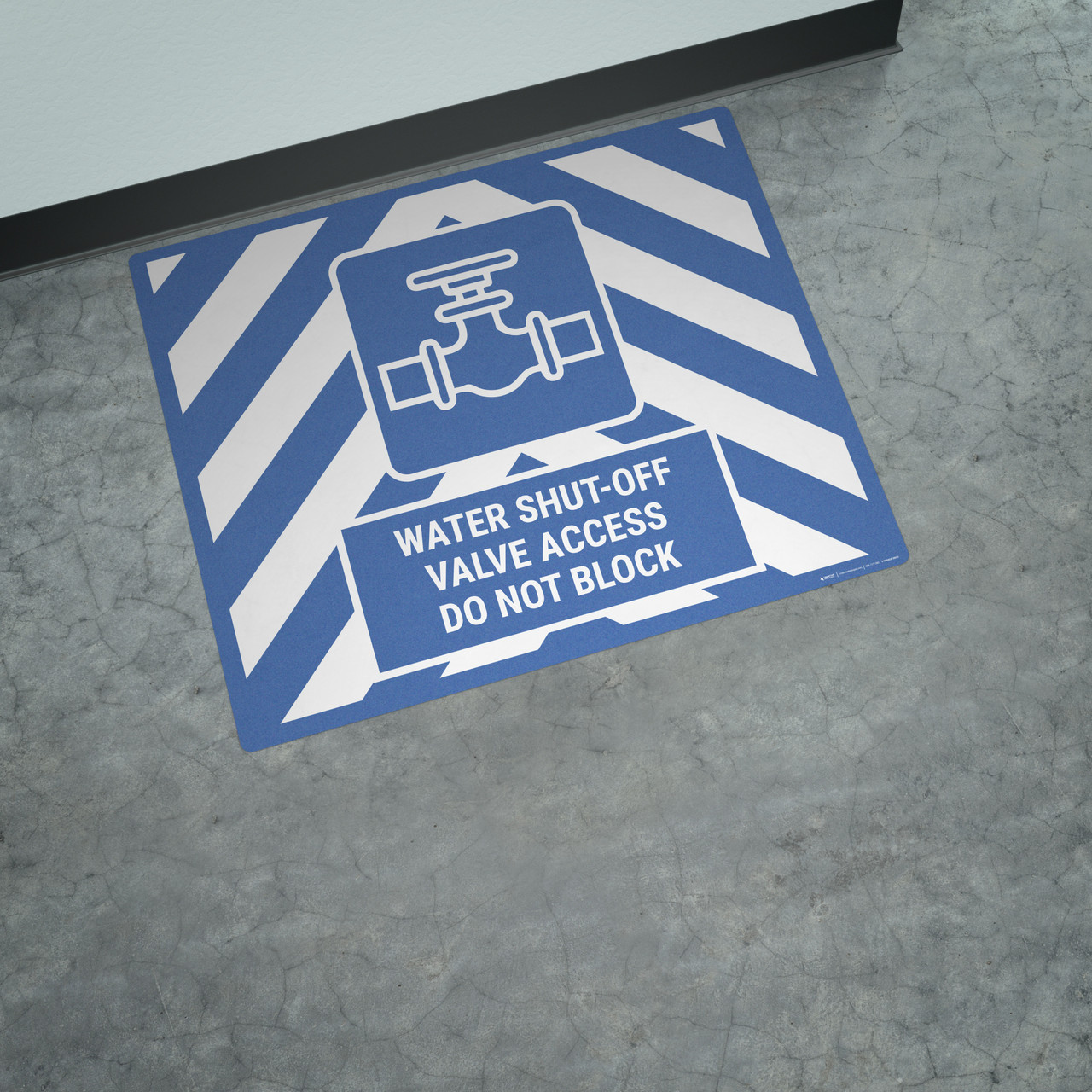 Water Shut-Off Valve Access Do Not Block Landscape - Large Floor Sign