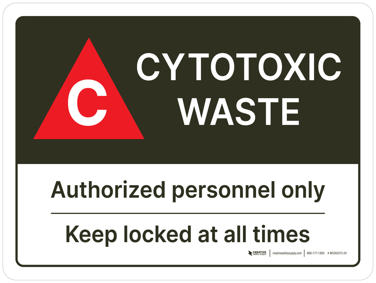 Cytotoxic Waste - Wall Sign