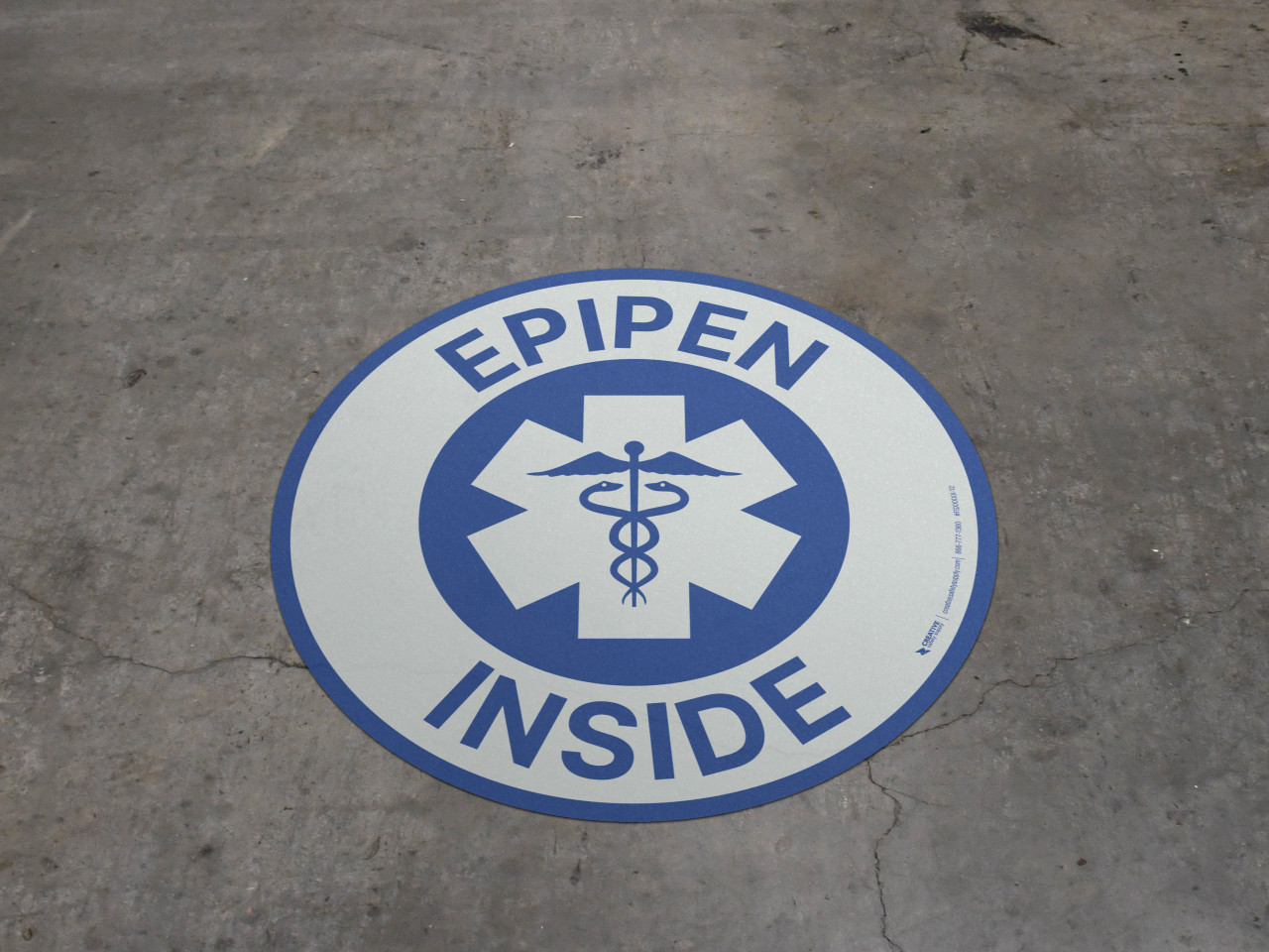Epipen Inside Circular - Floor Sign