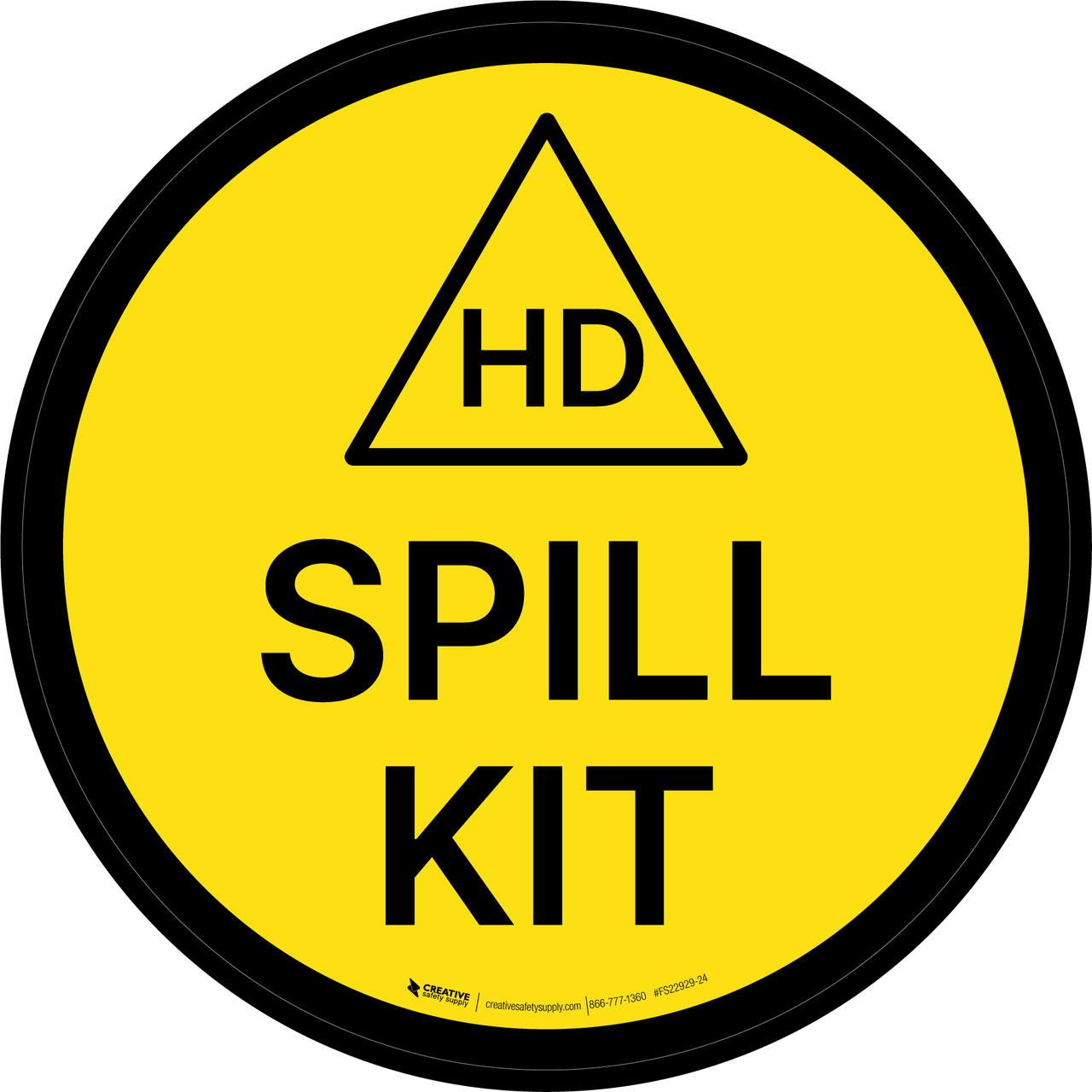 Hazardous Drugs Spill Kit Circular - Floor Sign | Creative Safety Supply