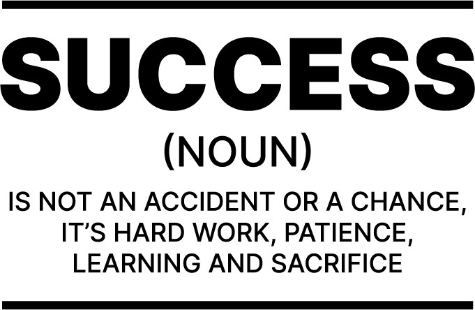Success (Noun) Is Not An Accident Or A Chance, It's Hard Work Wall Decor
