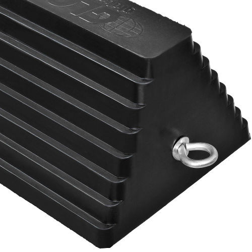 Global Industrial™ Molded Rubber Wheel Chock With Handle Creative