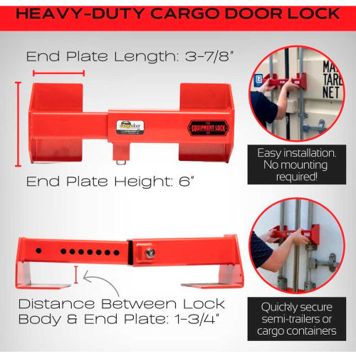 Equipment Lock Co. HeavyDuty Cargo Door Lock, Keyed Differently