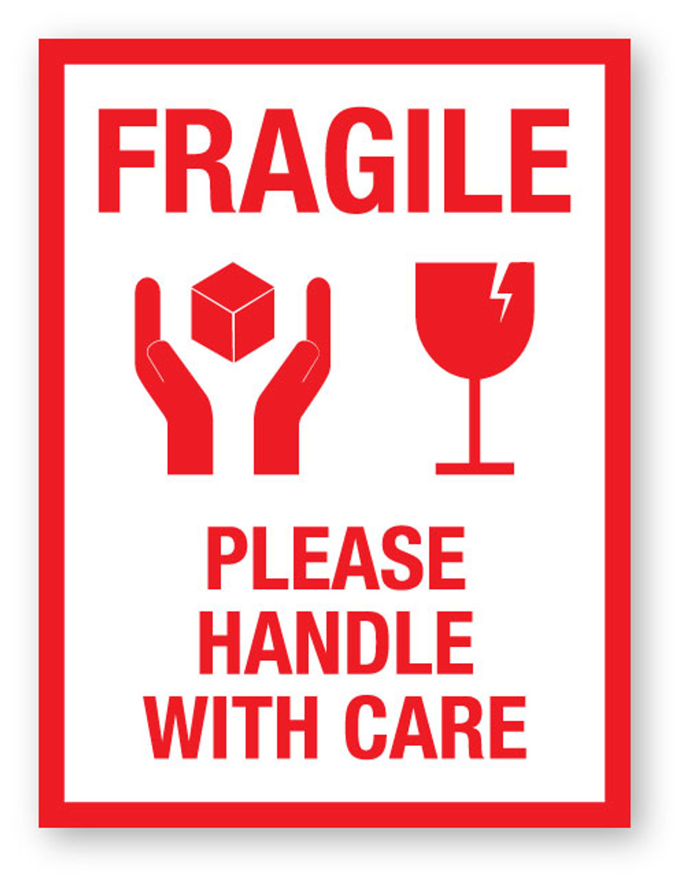 Please Handle with Care Glass, Shipping and Storage Stencil