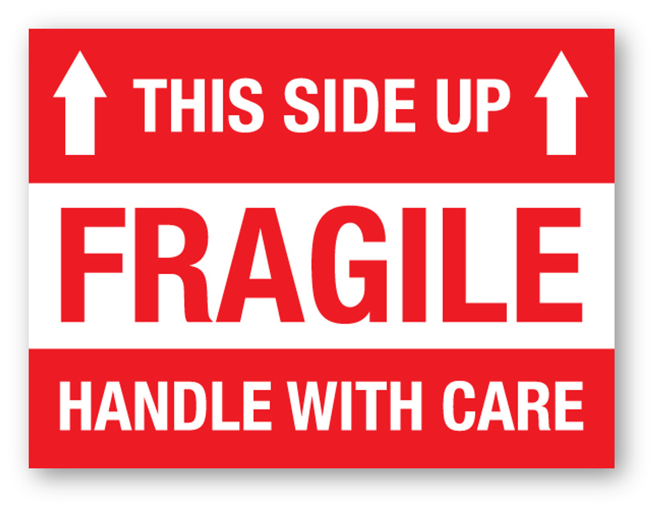 Fragile: Please Handle With Care with Icons - Shipping Label