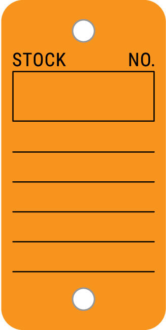 StockNo.Blank Orange Auto Dealership Key Tags