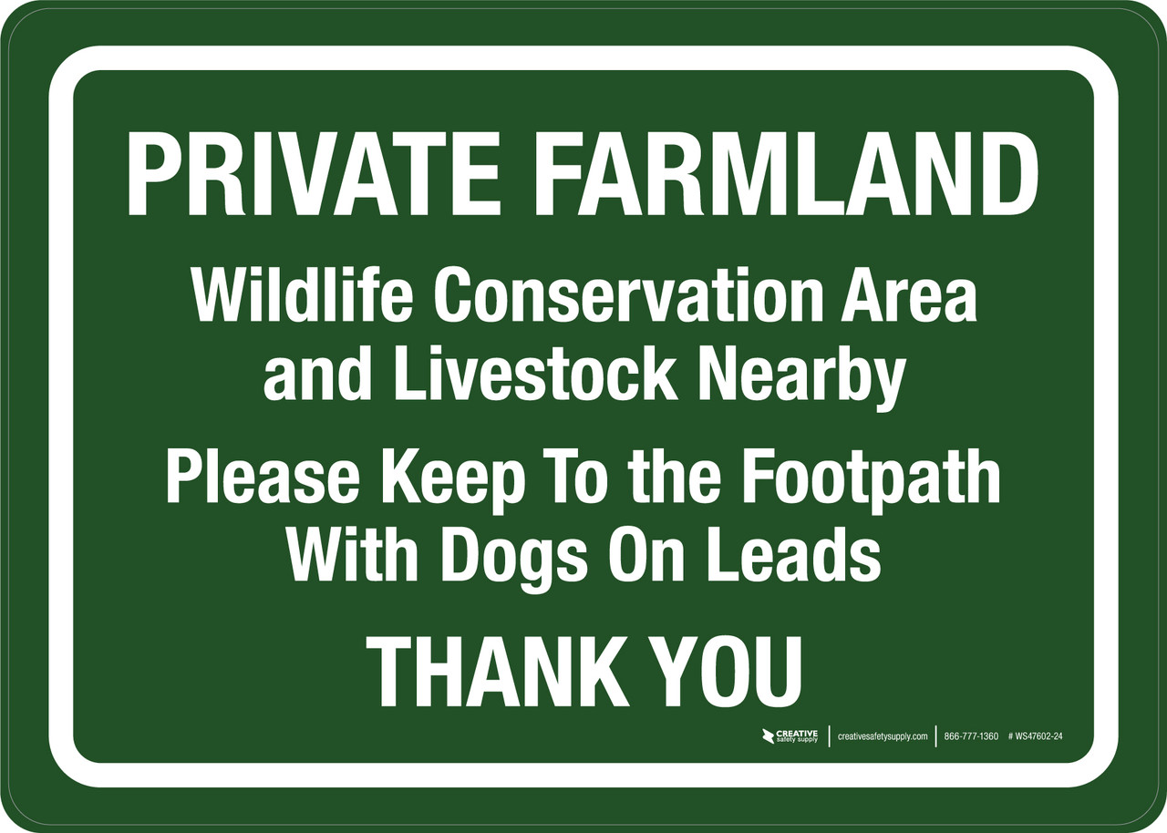 Private Farmland: Wildlife Conservation Area And Livestock Nearby ...
