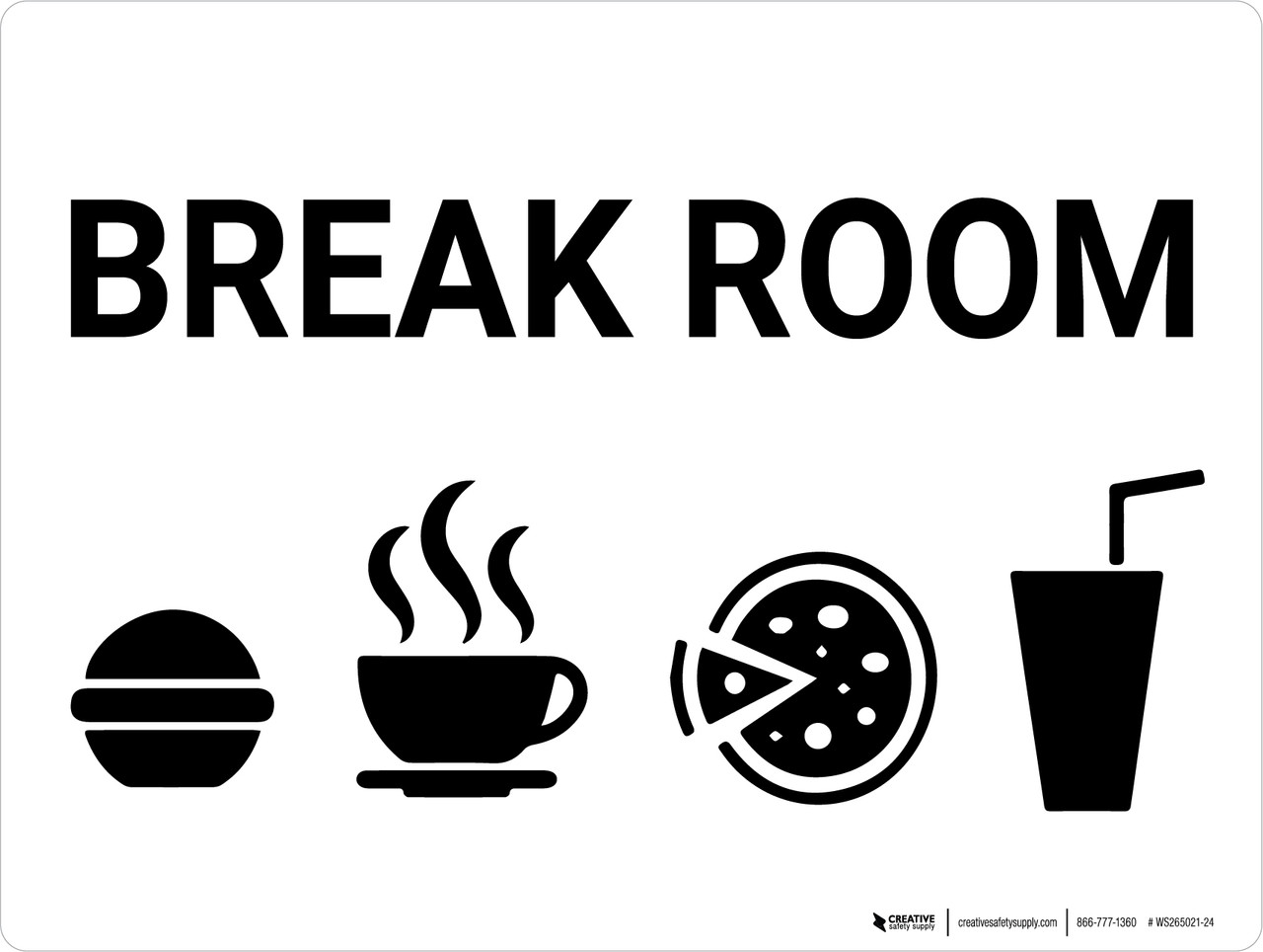 Breakroom with Icons Landscape - Wall Sign breakroom-with-icons-landscape-wall-sign