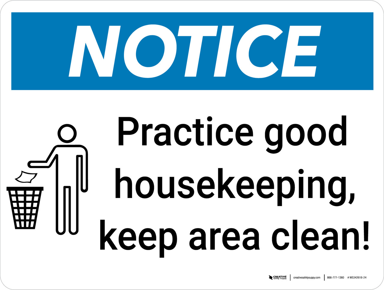 Good Housekeeping Please Help Keep It Clean with Icon Banner