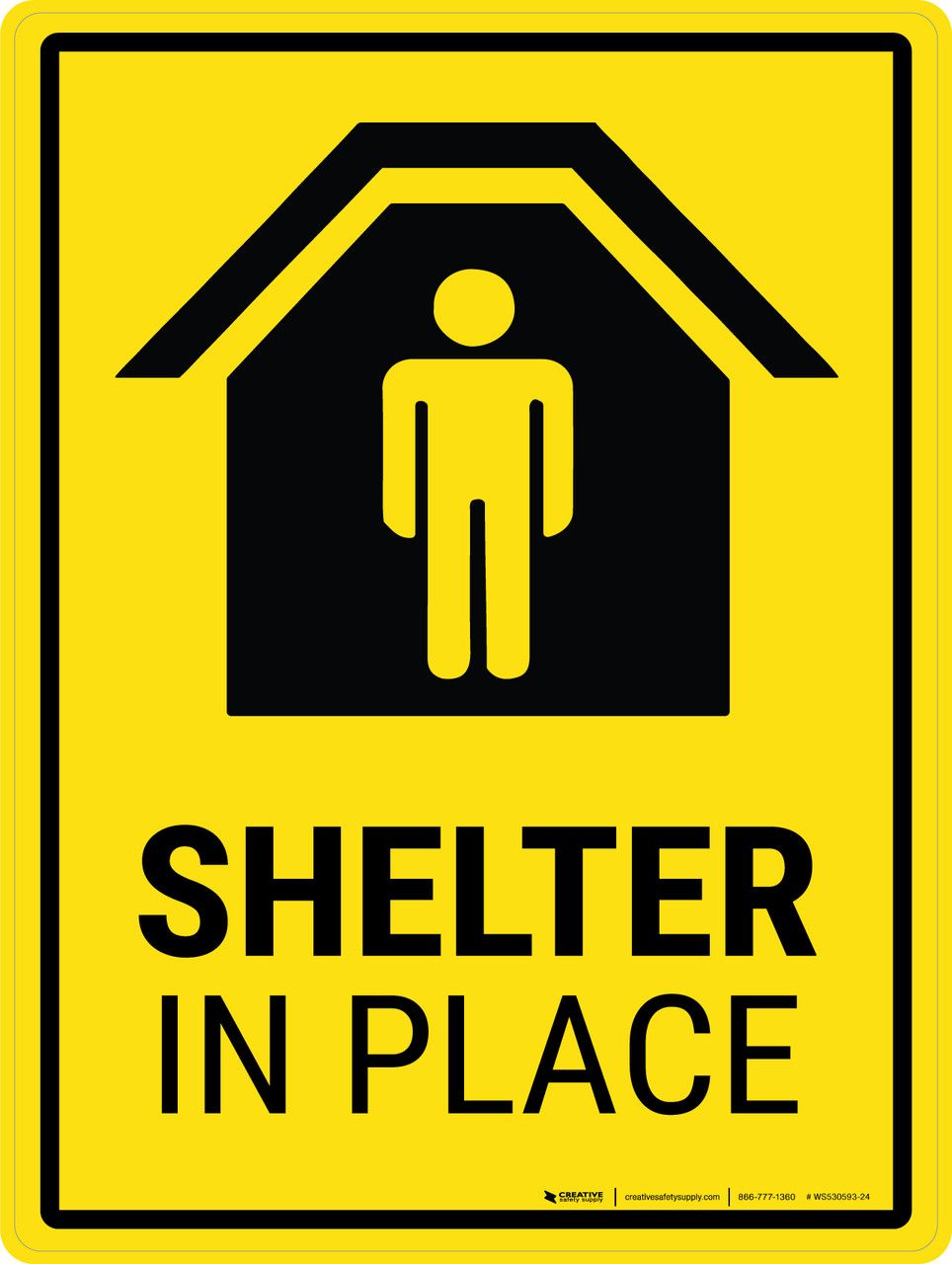 Shelter in Place with Icon Portrait - Wall Sign