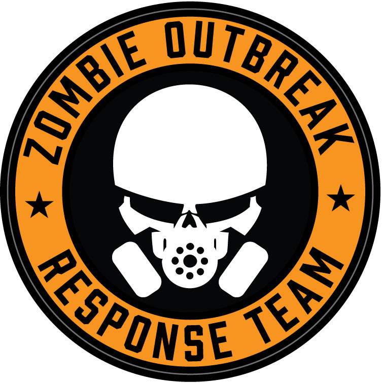 Hard Hat Sticker - Zombie Outbreak Response Team Gas Mask