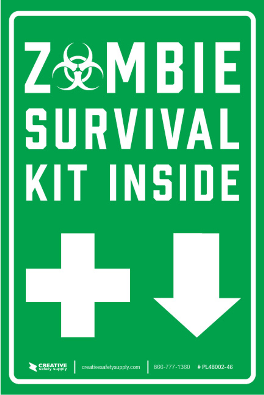Zombie Survival Kit Inside - Arrow Down - Green Label zombie-survival-kit-inside-arrow-down-green-label