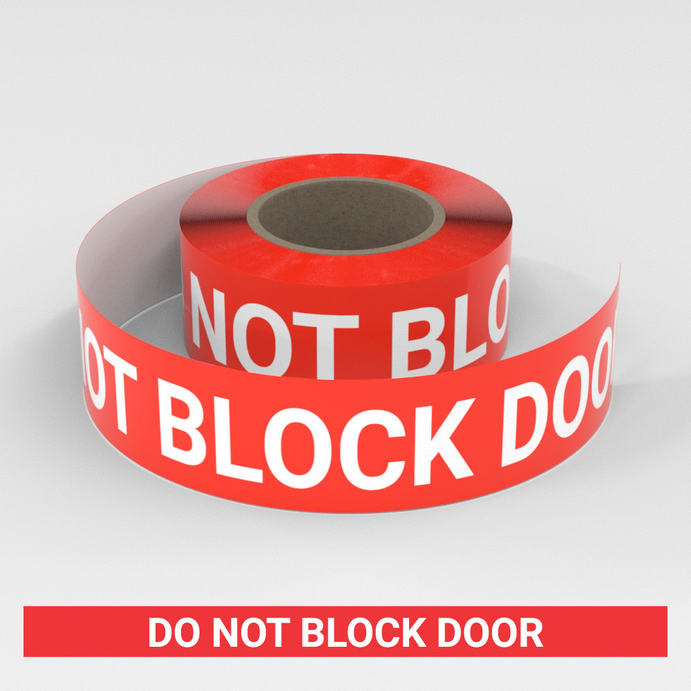 Do Not Block Door - Smart Stripe Inline Printed Floor Tape | Creative ...
