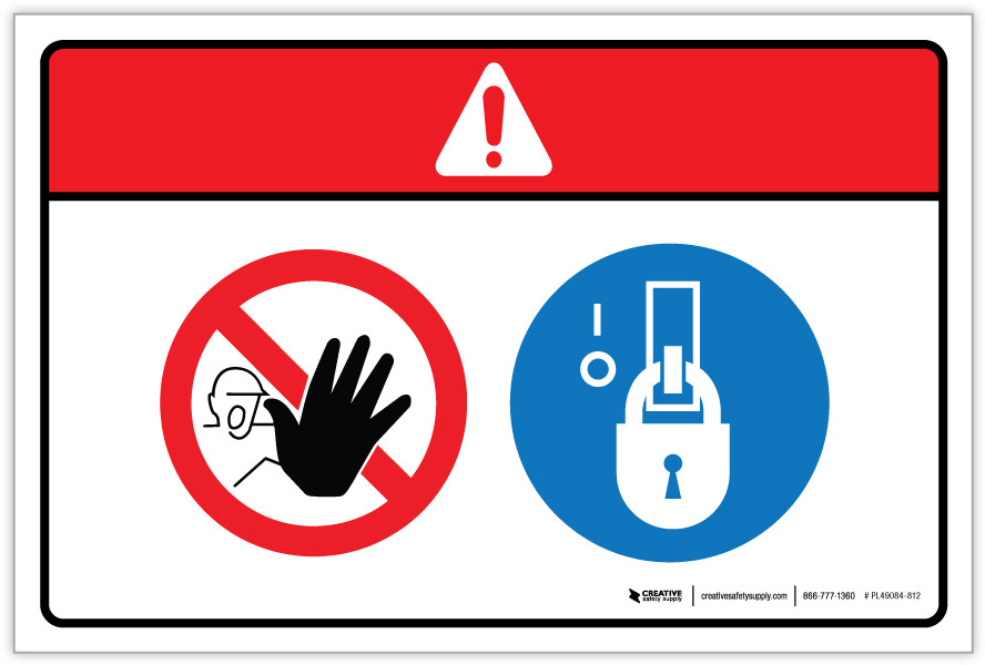 Danger: Equipment Starts Automatically Lockout Tagout (Wordless ISO ...