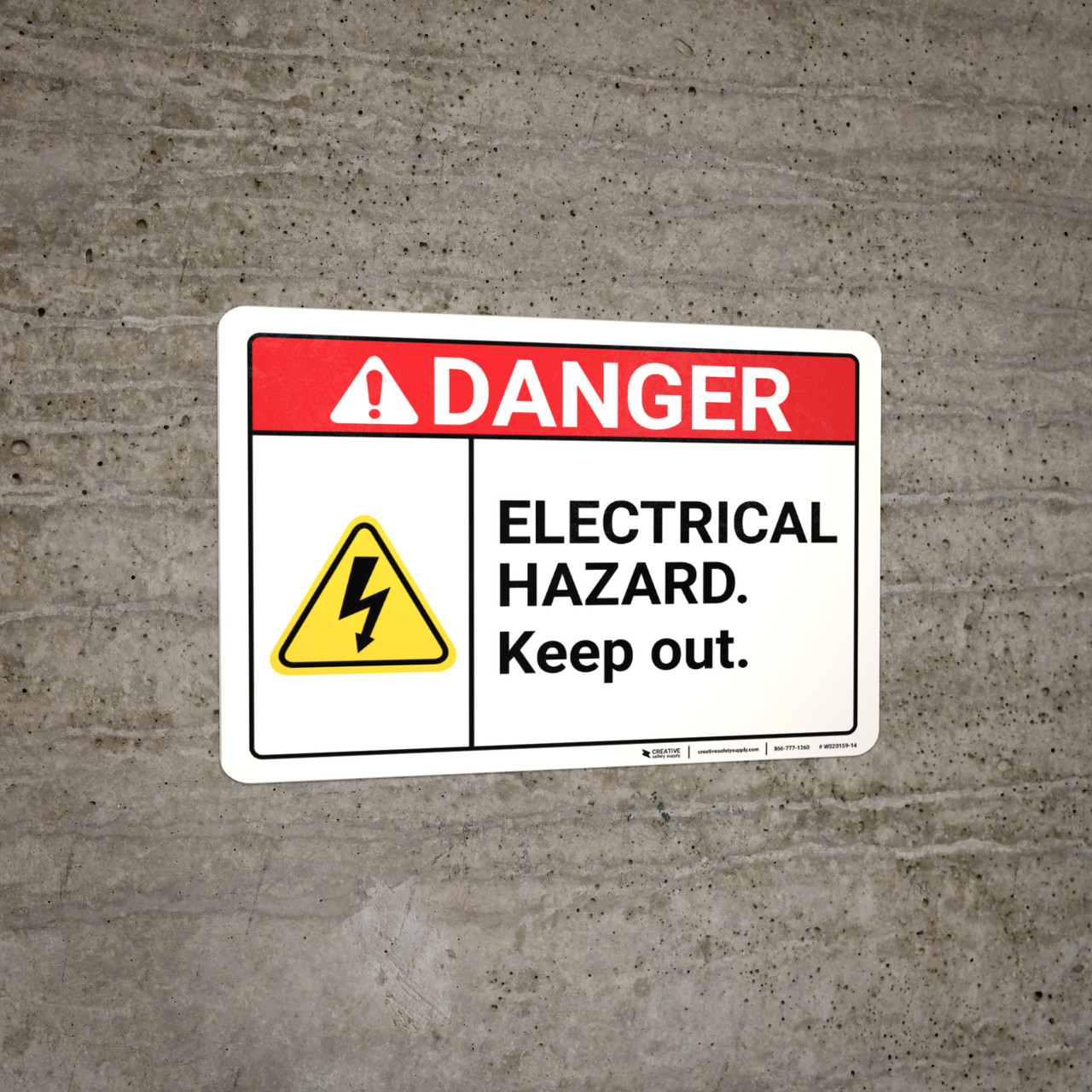 Danger: Electrical Hazard Keep Out ANSI - Wall Sign