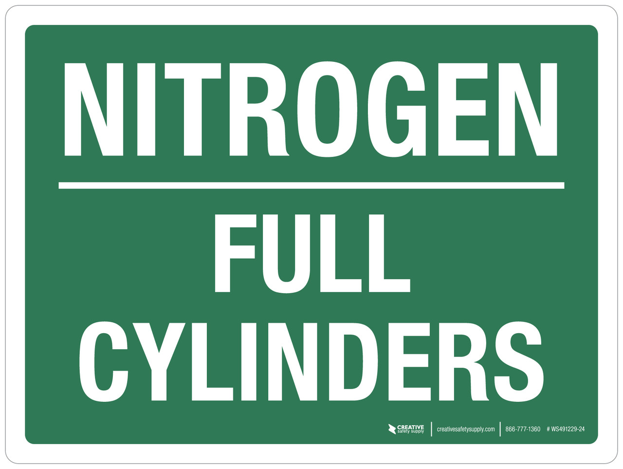 Nitrogen Full Cylinders Landscape - Wall Sign