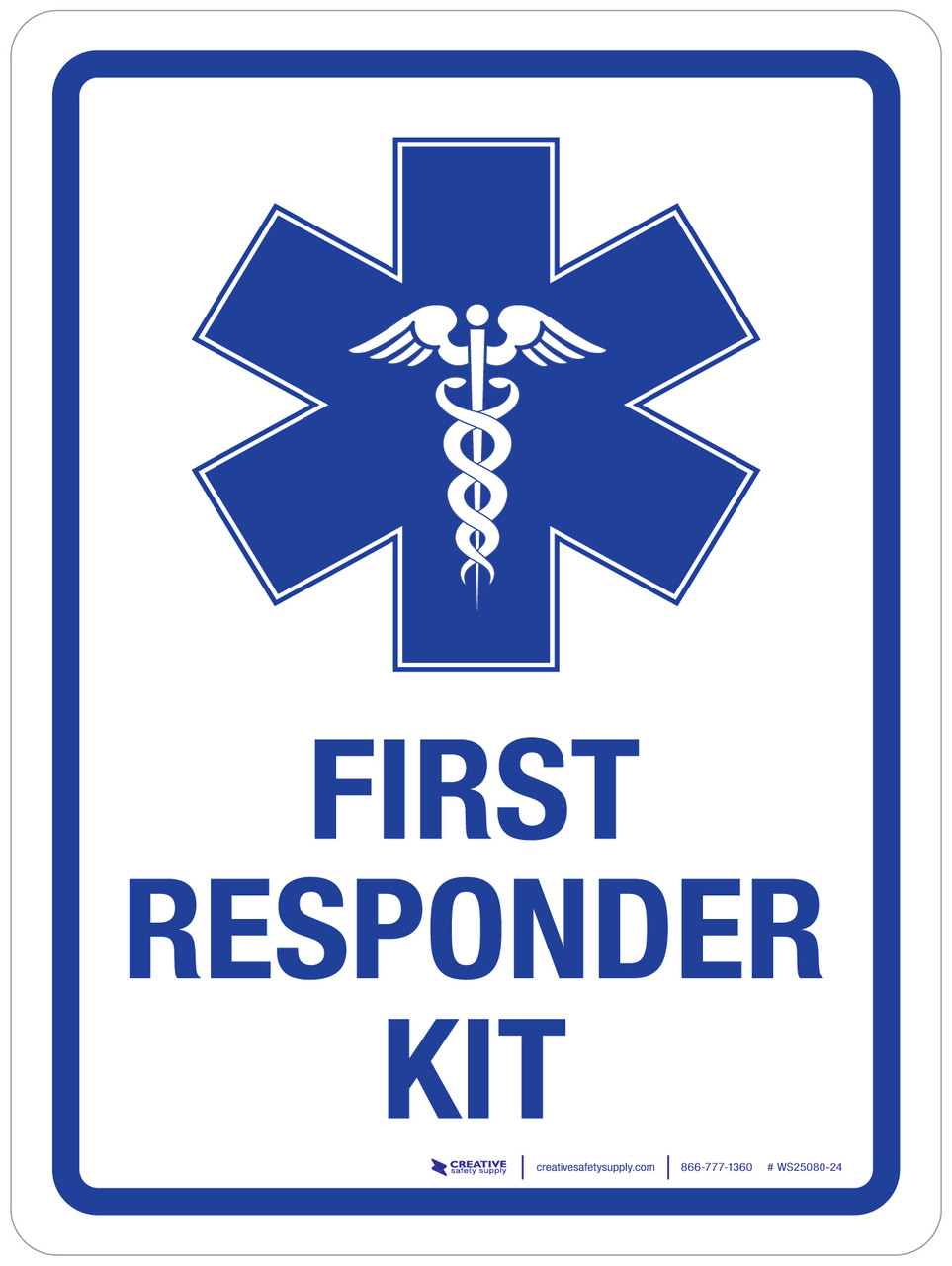 First Responder Kit Portrait - Wall Sign