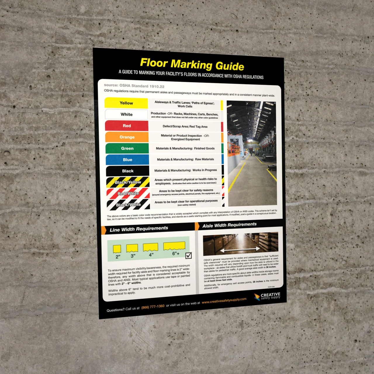 Floor Marking Guide Poster 18x24 PSTR 1008 62045.1737717694