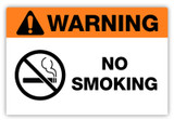 Warning - No Smoking Label | Creative Safety Supply
