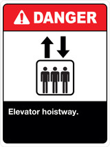 Danger Elevator Hoistway