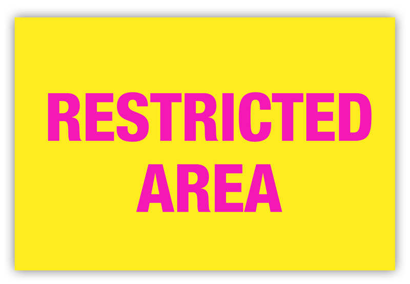 Restricted Area Label | Creative Safety Supply