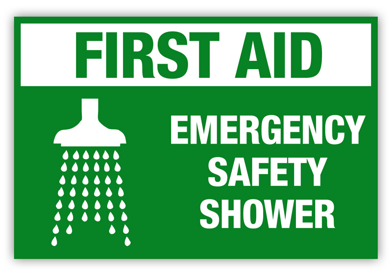 Emergency Safety Shower Label