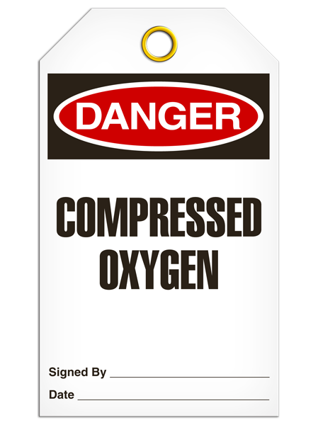 Danger Comp Oxygen Tags